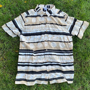 Vintage Alfred Dunner Button-Up Women's Striped Pattern Shirt Size 14 USA Made